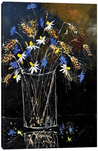 A still life with field flowers Canvas Art Print - Pol Ledent