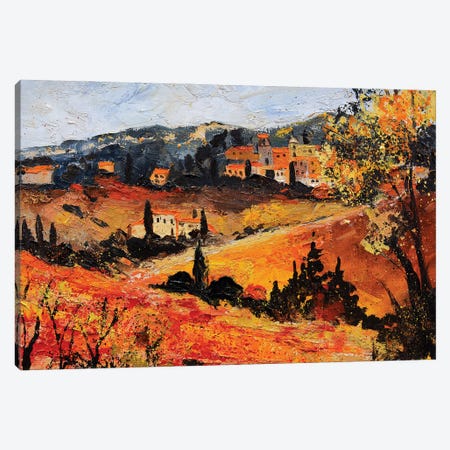 Provence in autumn Canvas Print #LDT158} by Pol Ledent Canvas Wall Art
