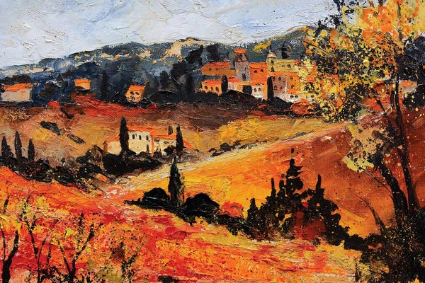 Artists Like Van Gogh: Provence in autumn by Pol Ledent