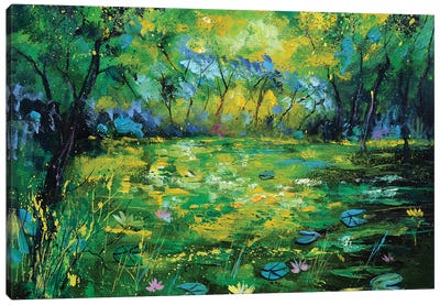 Waterlilies - 65 Canvas Art Print - Water Lilies Collection