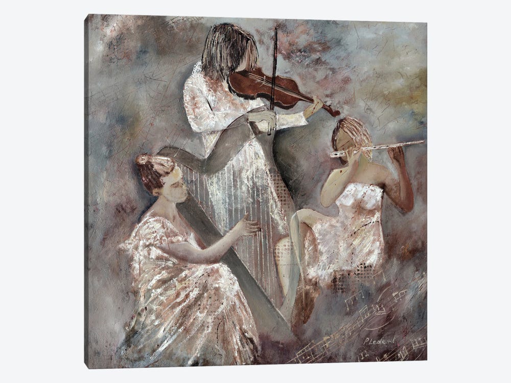 Musicians Trio by Pol Ledent 1-piece Canvas Print