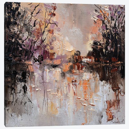 Pond In Autumn Canvas Print #LDT192} by Pol Ledent Canvas Wall Art
