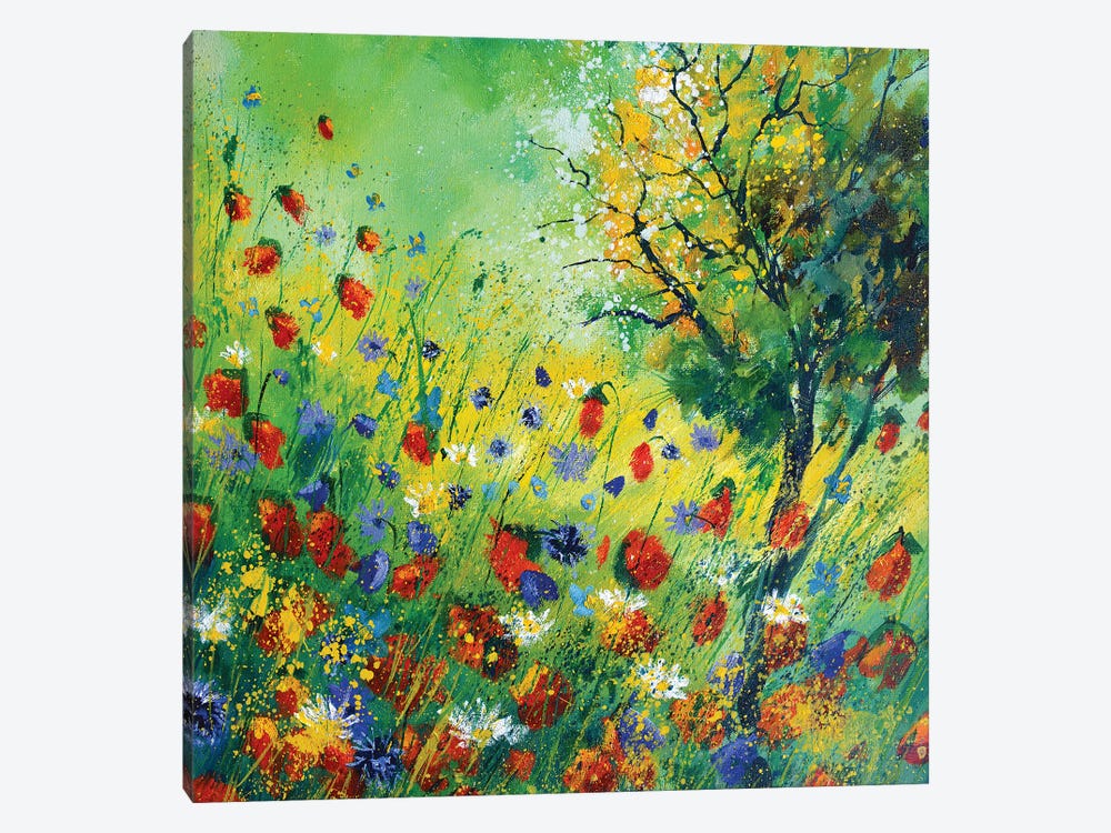 Poppies And Cornflowers by Pol Ledent 1-piece Canvas Art