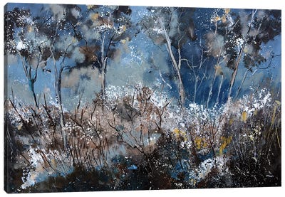Winter In The Wood Canvas Art Print - Pol Ledent