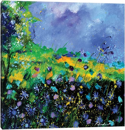 Blue Cornflowers Canvas Art Print