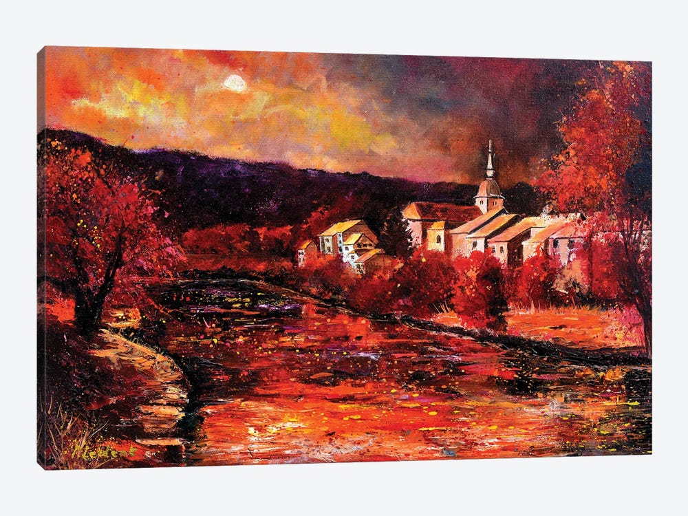 Village In Autumn by Pol Ledent 1-piece Art Print