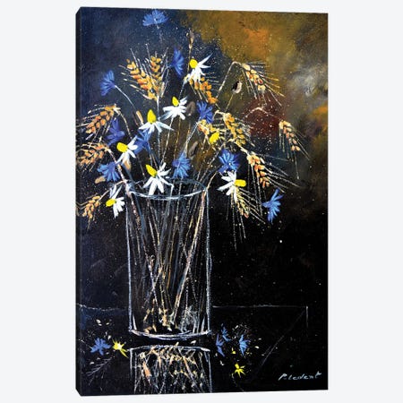 Still Life With Blue Cornflowers Canvas Print #LDT233} by Pol Ledent Canvas Art Print