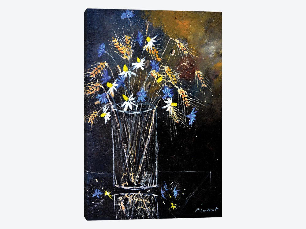 Still Life With Blue Cornflowers by Pol Ledent 1-piece Canvas Art