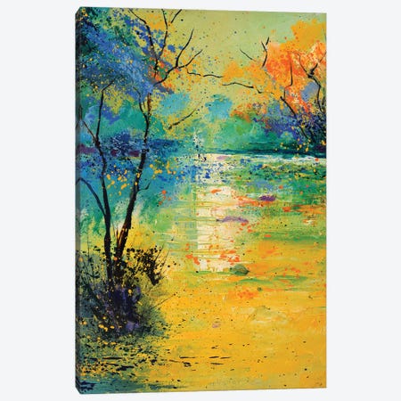 Light On A Pond Canvas Print #LDT252} by Pol Ledent Art Print