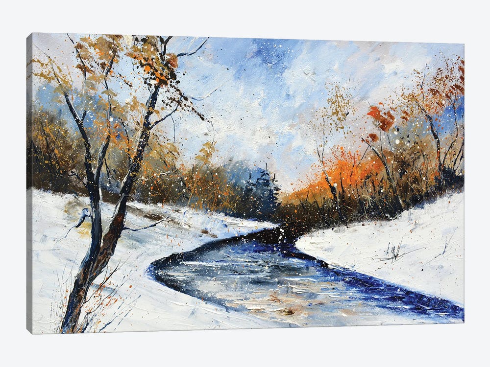 River In Winter by Pol Ledent 1-piece Canvas Art