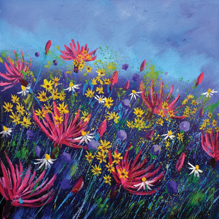 Pink Cornflowers by Pol Ledent wall art