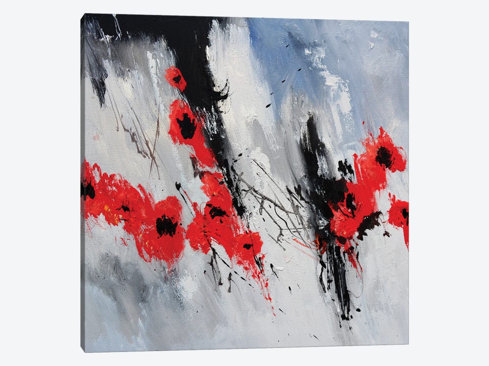Flying Poppies by Pol Ledent 1-piece Canvas Art