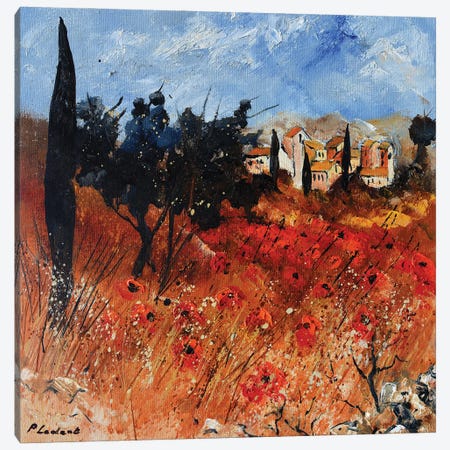 Red Provence Canvas Print #LDT280} by Pol Ledent Canvas Wall Art