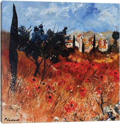 Red Provence Canvas Art Print - Pol Ledent
