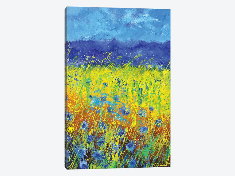 Blue Cornflowers by Pol Ledent 1-piece Canvas Wall Art