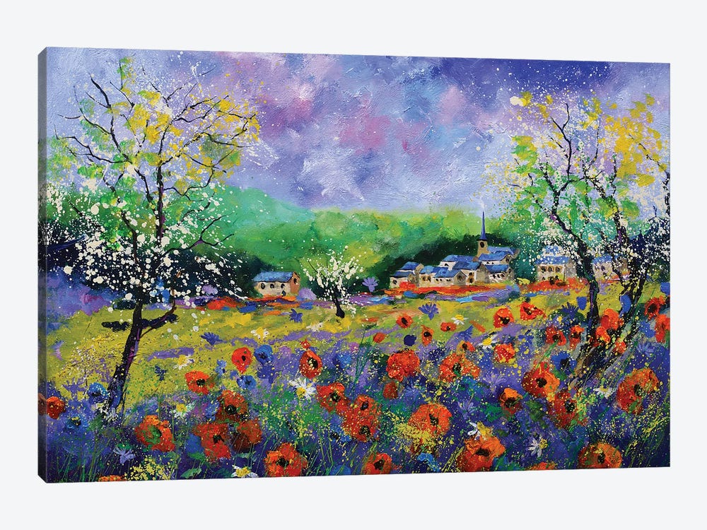 Poppies In Houroy by Pol Ledent 1-piece Canvas Art Print
