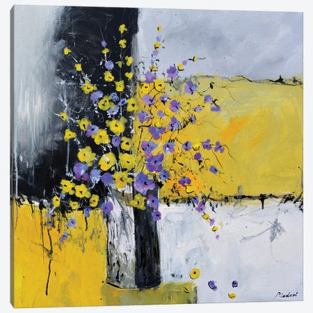 Still Life Yellow And Purple Canvas Print #LDT322} by Pol Ledent Canvas Print