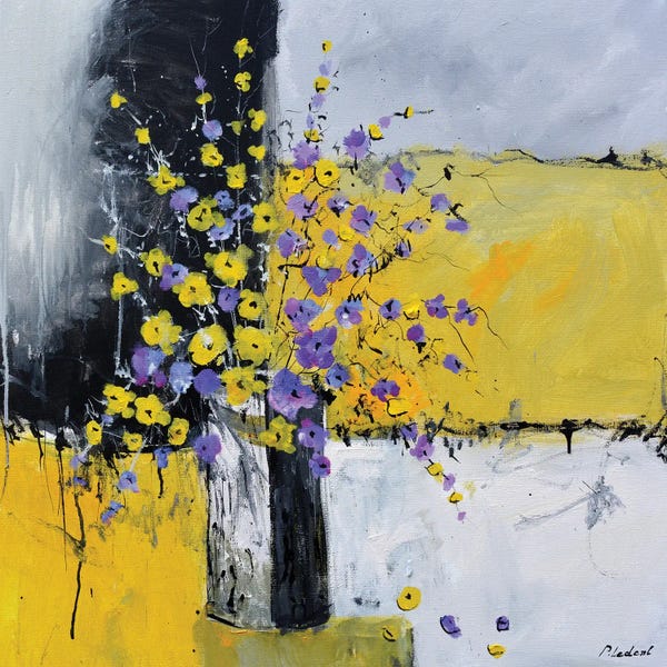 Complementary Colors: Still Life Yellow And Purple by Pol Ledent