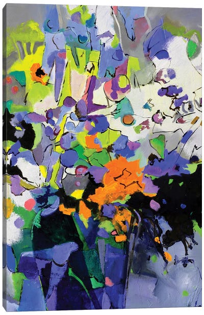 Colourful Abstract Still Life Canvas Art Print - Pol Ledent