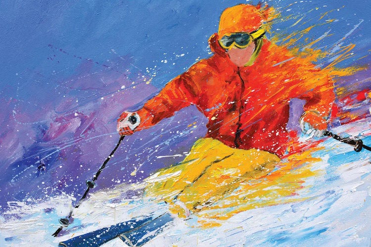 Skiing by Pol Ledent wall art