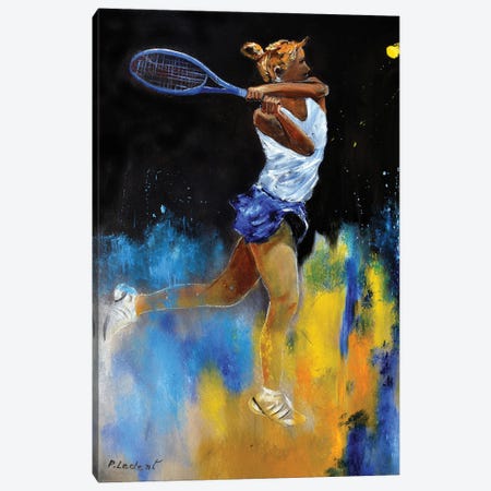 Playing Tennis Canvas Print #LDT390} by Pol Ledent Canvas Art