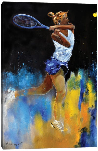 Playing Tennis Canvas Art Print - Pol Ledent