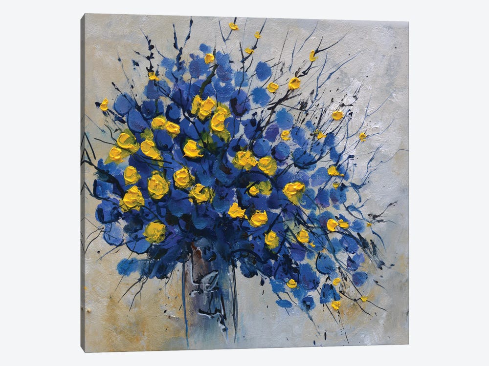 Yellow And Blue Still Life by Pol Ledent 1-piece Canvas Art Print