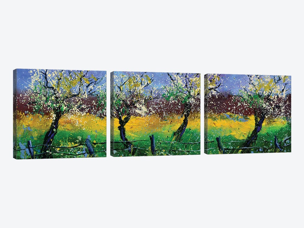 Dancing Trees by Pol Ledent 3-piece Canvas Artwork
