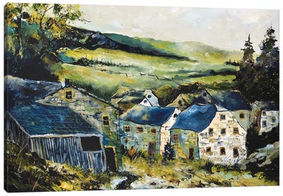 Old Houses In My Countryside Canvas Art Print - Pol Ledent