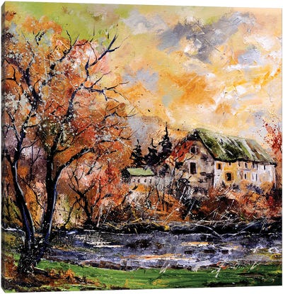 Old Watermill Canvas Art Print - Pol Ledent