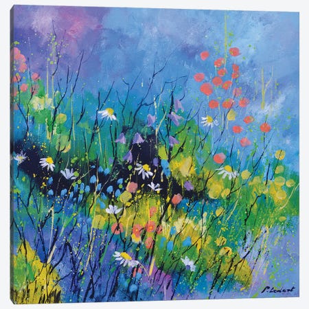 Abstract Field Flowers Canvas Print #LDT425} by Pol Ledent Art Print