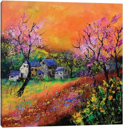 Spring Canvas Art Print - Village & Town Art
