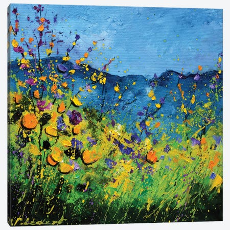 Summer Field Flowers Canvas Print #LDT450} by Pol Ledent Canvas Art Print
