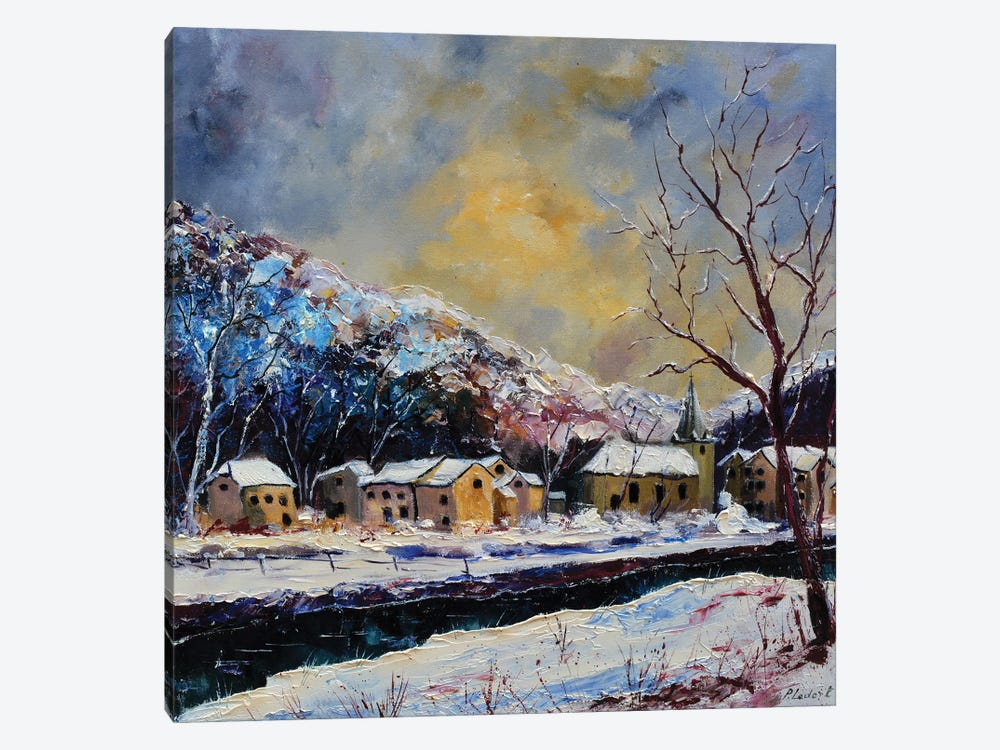 Winter By The River by Pol Ledent 1-piece Canvas Print