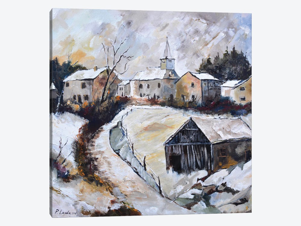 Village In Winter by Pol Ledent 1-piece Canvas Art