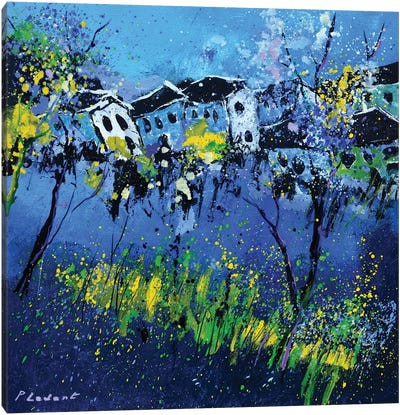 Blue Village Canvas Art Print - Pol Ledent