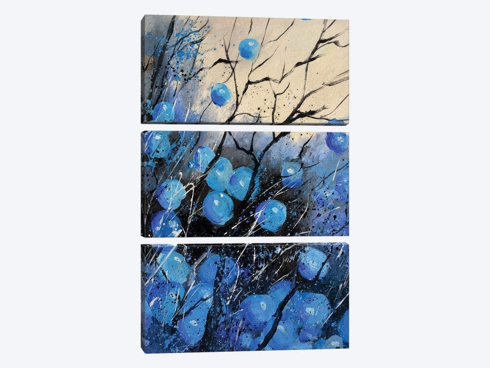 Blue Berries by Pol Ledent 3-piece Canvas Art