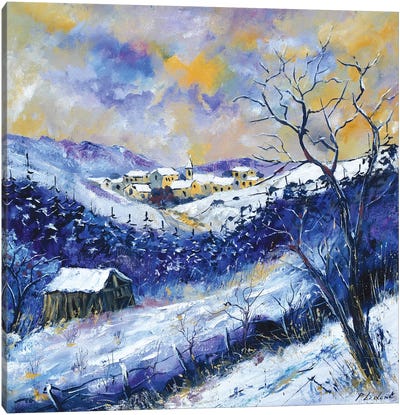 Snowy landscape Canvas Art Print - Rustic Winter