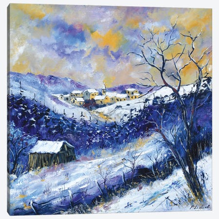 Snowy landscape Canvas Print #LDT49} by Pol Ledent Canvas Print