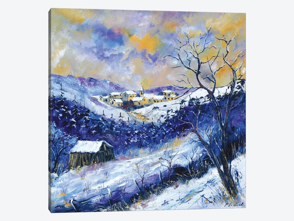 Snowy landscape by Pol Ledent 1-piece Canvas Art Print