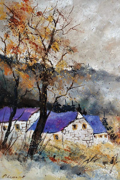 A Few Houses In Winter by Pol Ledent art print