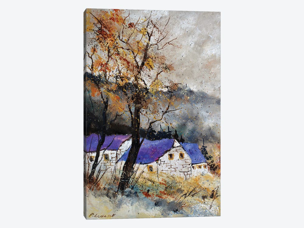 A Few Houses In Winter by Pol Ledent 1-piece Canvas Art Print