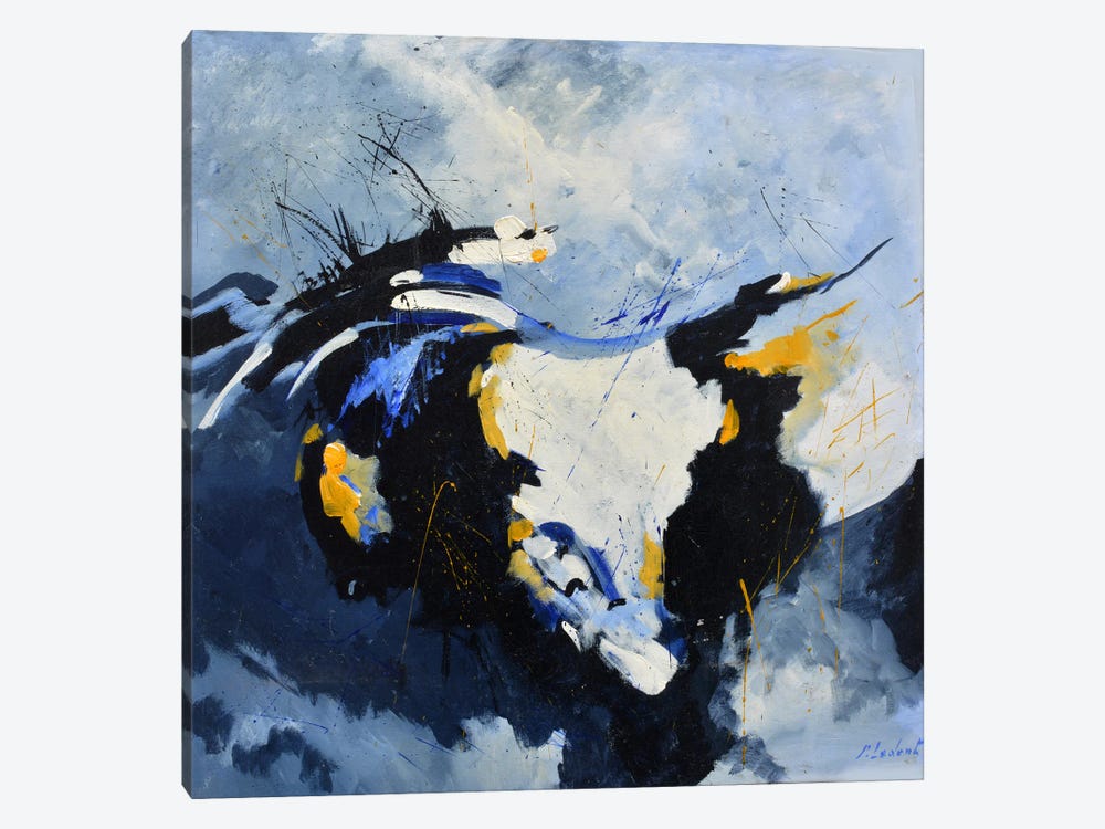 Abstract Bull Head by Pol Ledent 1-piece Canvas Art