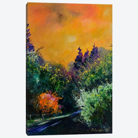 Orange Sky Canvas Print #LDT516} by Pol Ledent Canvas Art Print
