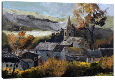 Village In My Countryside Canvas Art Print - Pol Ledent