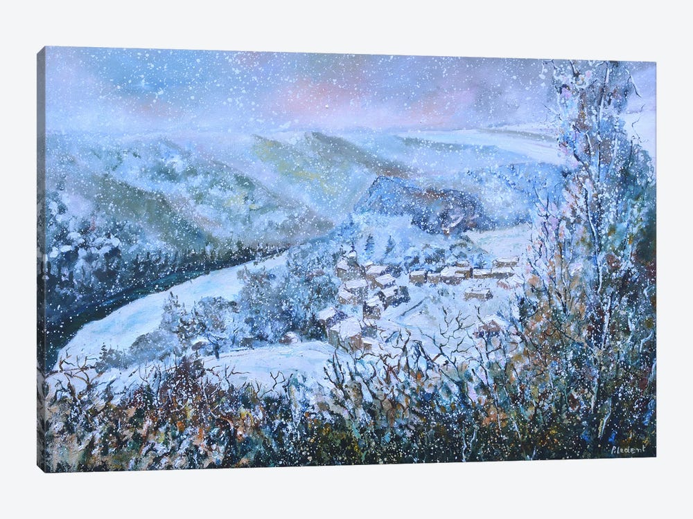 Snow In The Valley by Pol Ledent 1-piece Canvas Wall Art