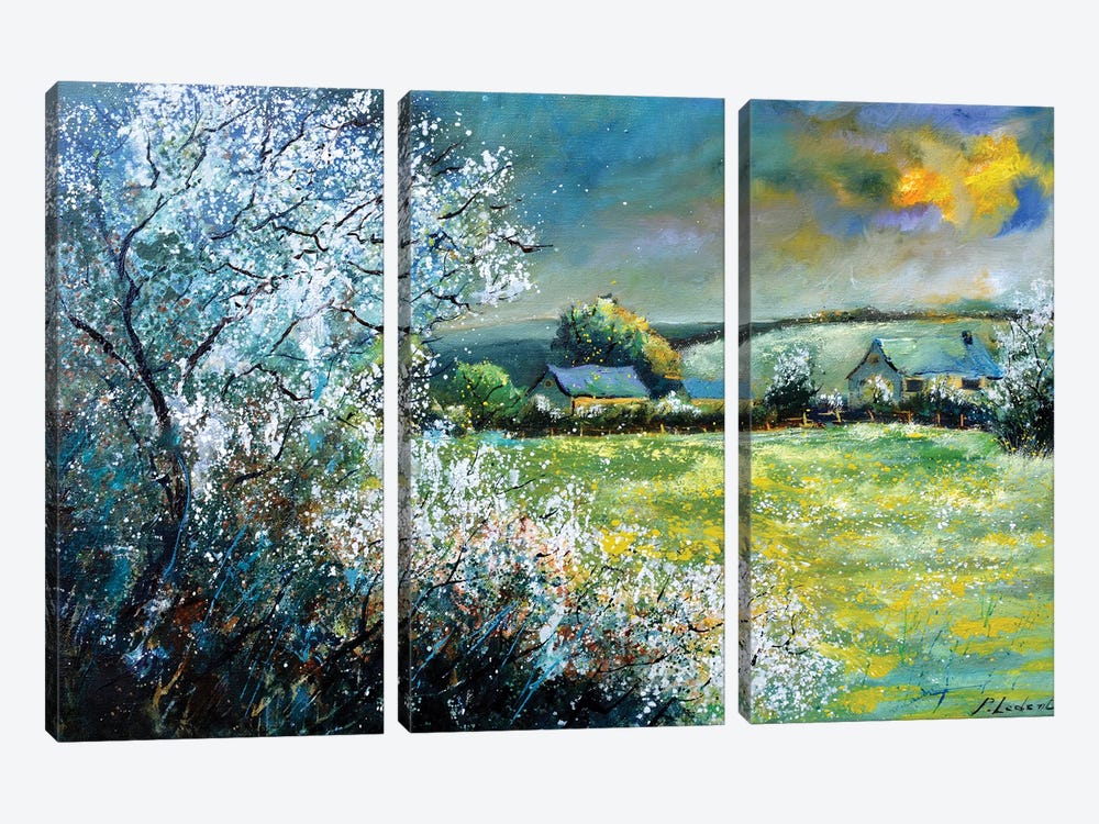 White Thorns by Pol Ledent 3-piece Canvas Wall Art