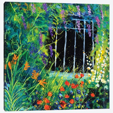 My garden's house in summer Canvas Print #LDT63} by Pol Ledent Canvas Print