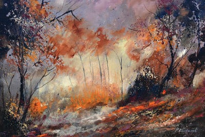 Autumn in the wood by Pol Ledent art print