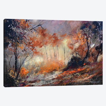 Autumn in the wood Canvas Print #LDT67} by Pol Ledent Canvas Wall Art